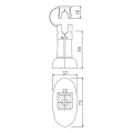 Stâlp cu bază ceramică cărămiziu din material plastic 000-170 (2)