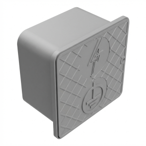 Cutie de control murală 150x150x100mm din plastic gri