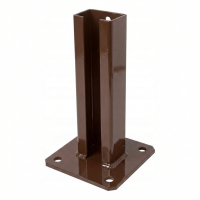 Bază pentru stâlp de gard 60x40 maro RAL 8017 galvanizată