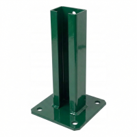 Bază pentru stâlp de gard 60x40 verde RAL 6005 galvanizată