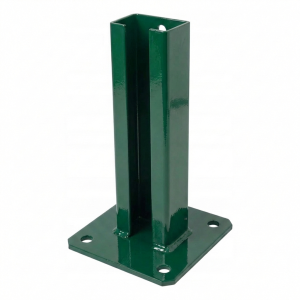 Bază pentru stâlp de gard 60x40 verde RAL 6005 galvanizată