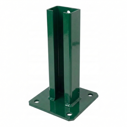 Bază pentru stâlp de gard 60x40 verde RAL 6005 galvanizată 000-155 (1)