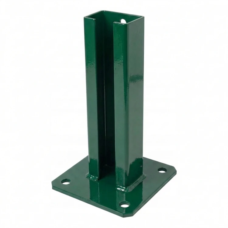 Bază pentru stâlp de gard 60x40 verde RAL 6005 galvanizată 000-155 (1)