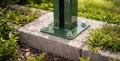 Bază pentru stâlp de gard 60x40 verde RAL 6005 galvanizată 000-155 (3)