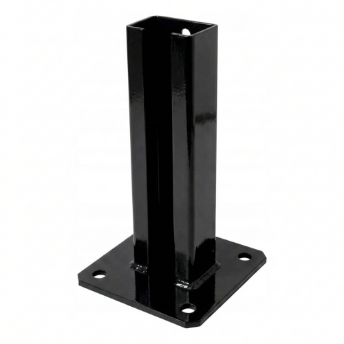 Bază pentru stâlp de gard 60x40 negru RAL 9005 zincat 000-153 (1)