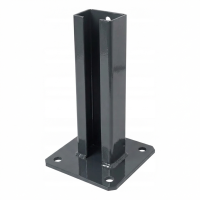 Bază stâlp de gard 60x40 mm antracit RAL 7016 zincată