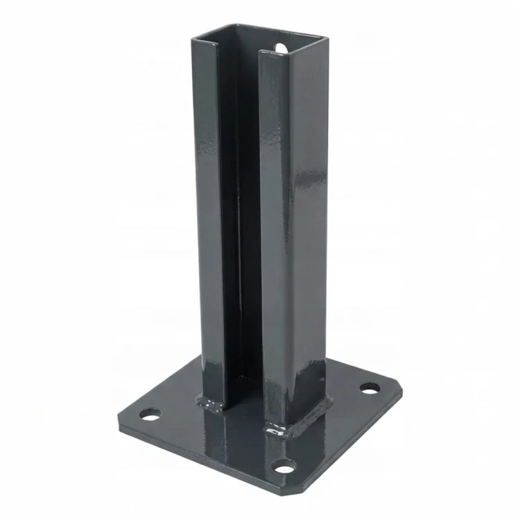 Bază pentru stâlp de gard 60x40 antracit RAL 7016 galvanizată 000-152 (1)