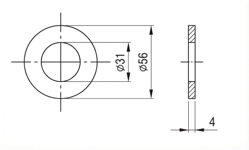 Șaibă M30 DIN 125 A2 140 HV 28 - 50 bucăți 000-168 (2)