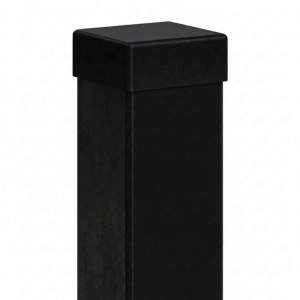 Stâlp de gard 100x100x3 mm, lungime 2,2 m, negru RAL 9005