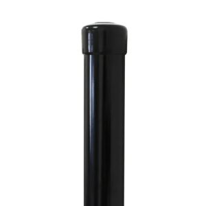 Stâlp de gard Fi 42,4x1,2, lungime 2,3 m, negru RAL 9005
