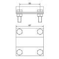 Clemă de împământare cu 2 plăci tijă; B până la 40 mm, fi 20 mm PV-24-03 (2)