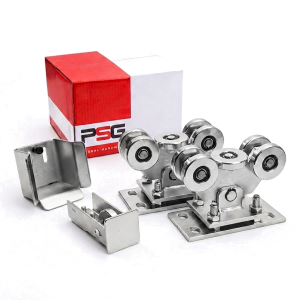 Pachet cărucior pentru poartă culisantă: 2× cărucior (5 role. metal) + accesorii
