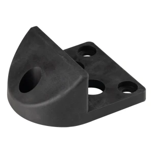 Opritor de poartă din oțel cu amortizor de cauciuc – pentru înșurubare, 130x150/H65 mm