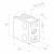 Suport pentru sticlă 45x45x26 mm, sticlă 6-10,76 mm, AISI 304, sistem plat, satin 000-260 (2)