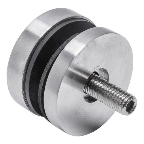 Suport punctual pentru sticlă fi 50/8/M10x50, sticlă 8-17,52 mm, AISI 304, sistem plat, satin 000-266 (2)