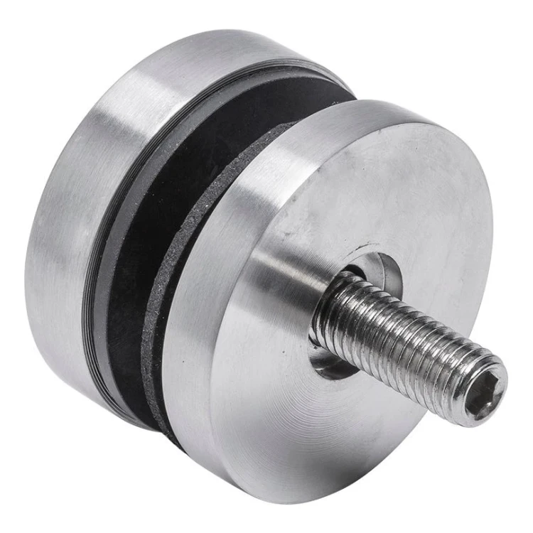 Suport punctual pentru sticlă fi 50/8/M10x50, sticlă 8-17,52 mm, AISI 304, sistem plat, satin 000-266 (2)