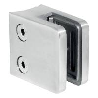 Suport dreptunghiular pentru sticlă 45x45x26 mm, sticlă 6-10,76 mm, AISI 304, sistem 42,4 mm, finisaj lucios