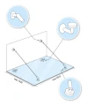 Sistem de copertine din sticlă M12, 3 elemente, pentru tirant fi 12mm, sticlă 8-17,52mm (aisi304, universal, satin) (10) 000-285 (4)