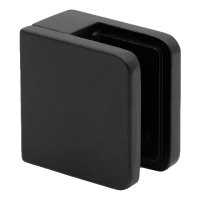 Suport punctual pentru sticlă 45x45x26 mm, negru, sticlă 6-10,76 mm, zamac, sistem plat, vopsit