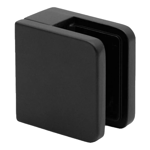 Suport punctual pentru sticlă 45x45x26 mm, negru, sticlă 6-10,76 mm, zamac, sistem plat, vopsit 000-286 (1)