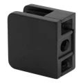Suport punctual pentru sticlă 45x45x26 mm, negru, sticlă 6-10,76 mm, zamac, sistem plat, vopsit 000-286 (2)