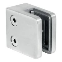 Suport pentru sticlă 45x45x26 mm, sticlă 6-10,76 mm, AISI 304, sistem plat, lucios