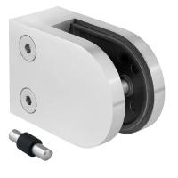 Suport pentru sticlă 50x40x26 mm. pin, sticlă 6-10,76 mm, AISI 304, sistem plat, satin