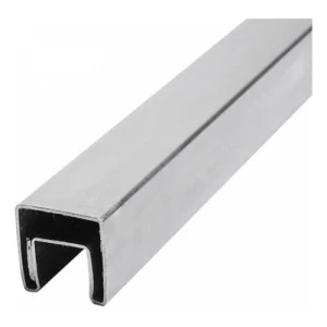 Mâner aplicat pe sticlă 8-21.52 mm 40x40x5000 mm AISI 304 satin