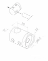 Suport de trecere pentru bară/țeavă fi 12 mm. sistem pentru țeavă 42,4 mm, AISI 304 satin 000-290 (2)