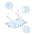 Sistem copertine din sticlă M10 3-elemente tirant fi 10 mm sticlă 8-17,52 mm AISI 304 satin 000-261 (4)