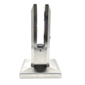 Suport vertical pentru sticlă spigot 50x50/100x100 mm sticlă 12-17.52 mm AISI 304 satin 000-291 (1)