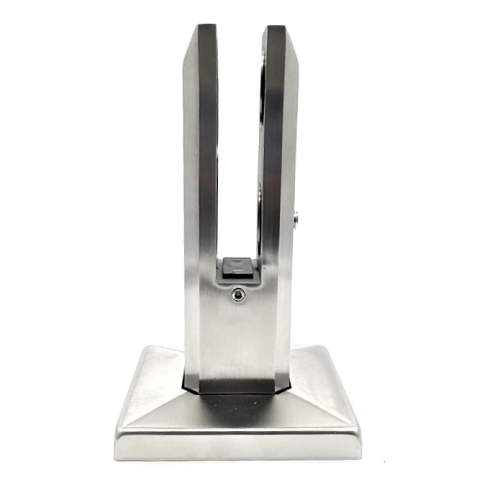 Suport vertical pentru sticlă spigot 50x50/100x100 mm sticlă 12-17.52 mm AISI 304 satin 000-291 (1)