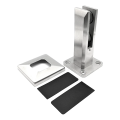 Suport vertical pentru sticlă spigot 50x50/100x100 mm sticlă 12-17.52 mm AISI 304 satin 000-291 (4)