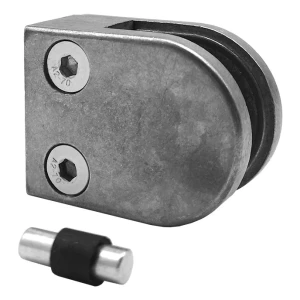 Suport pentru sticlă 50x40x26 mm pin sticlă 6-10,76 mm zamac sistem plat brut