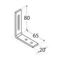Colțar cu reglaj KR 1 75x65x20x3,0 zinc galvanic auriu 000-345 (3)