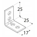 Colțar conector de montaj KW 1 25x25x17x1,5 mm zincat 000-346 (3)
