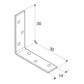 Colțar mobilier KW 30 30x30x14x1,5 zincat la cald 000-350 (4)