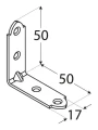 Colțar de montaj KW 3 50x50x17x2,0 zincat galvanic auriu 000-348 (4)