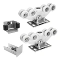 Pachet cărucioare pentru poartă culisantă: 2× cărucior (9 role, plastic) + accesorii 000-252 (1)