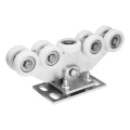 Pachet cărucioare pentru poartă culisantă: 2× cărucior (9 role, plastic) + accesorii 000-252 (2)