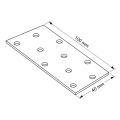Placă perforată conector plat PP 2 40x100x2,0 000-359 (3)