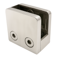 Suport pentru sticlă 45x45x26 mm cu pin suport sticlă 6–10,76 mm AISI 304 sistem plat satin 000-268 (1)