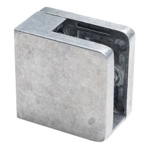 Suport pentru sticlă 6-10,76 mm 45x45x26 mm, console și pin, zamac, sistem plat, brut