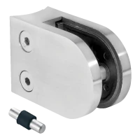 Suport pentru sticlă 6-10,76 mm 50x40x26 mm pin AISI 316 sistem 42,4 mm satin