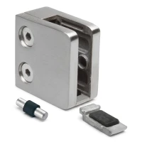 Suport pentru sticlă 6-10,76 mm 45x45x26 mm consolă și pin AISI 304 sistem plat lucios