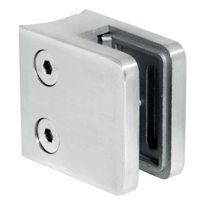Suport pentru sticlă 6-10,76 mm 45x45x26 mm AISI 316, sistem 42,4 mm satin