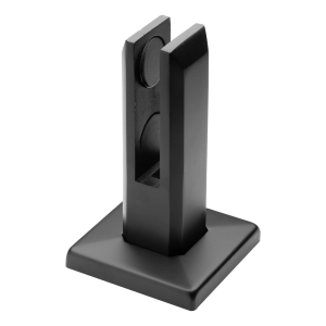 Suport vertical pentru sticlă 12-17.52 mm spigot 50x50/100x100 mm H=182 mm AISI 304 negru mat