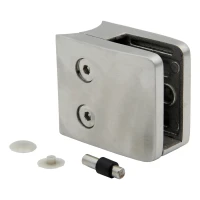 Suport pentru sticlă 8-12.76 mm 52x52x32 mm consolă și pin AISI 304 sistem 42,4 mm satin