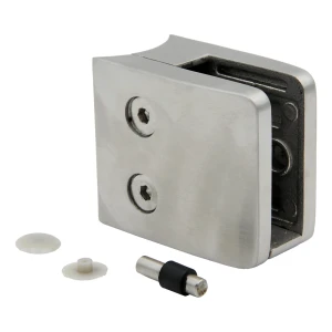 Suport pentru sticlă 8-12.76 mm 52x52x32 mm consolă și pin AISI 304 sistem 42,4 mm satin