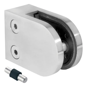 Suport pentru sticlă 6-12,76 mm 63x45x30 mm pin AISI 304 sistem plat satin